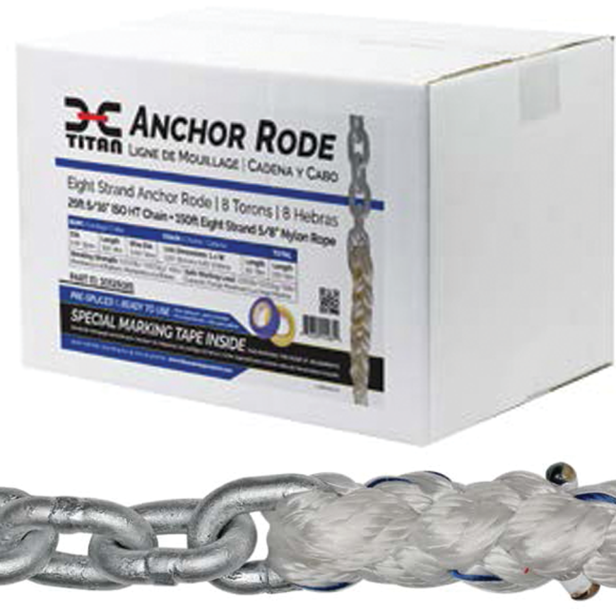 8Strand PreSpliced Chain & Plaited Rope Anchor Rode