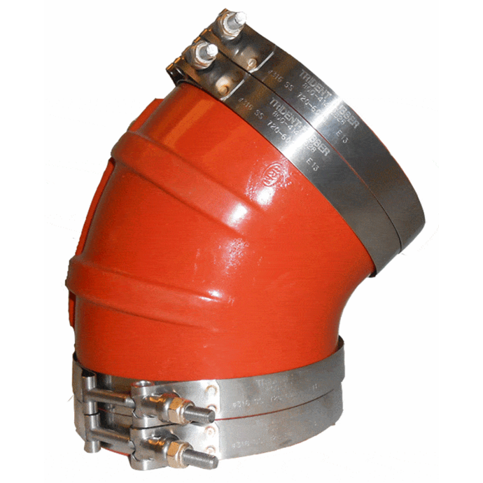 240X Series 45 Deg Extra High Temperature Red Silicone Exhaust Hose Elbows