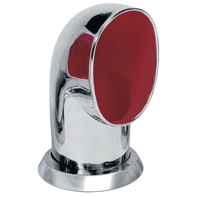 Traditional Stainless Steel Cowl Vents - Red Interior