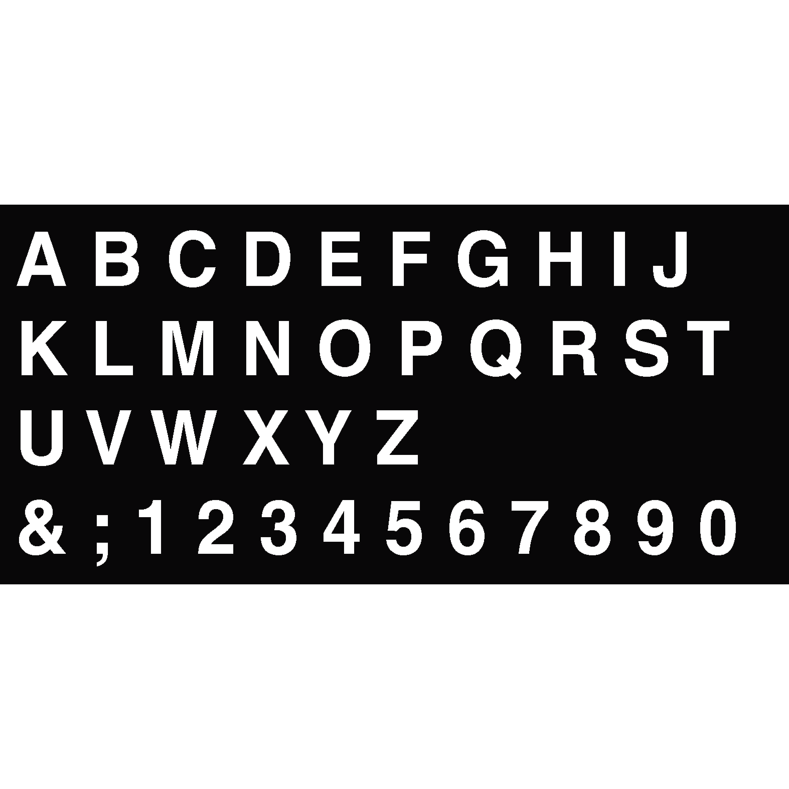 3 IN Wht Gothic Stick-on Letters