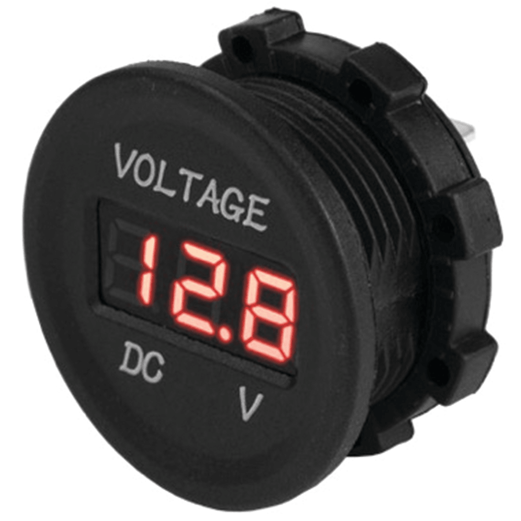 Round Digital Voltage Meter - 4-30V DC