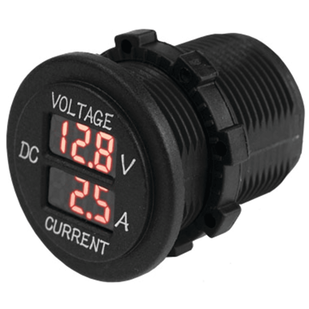 Round Digital Voltage & Amp Meter