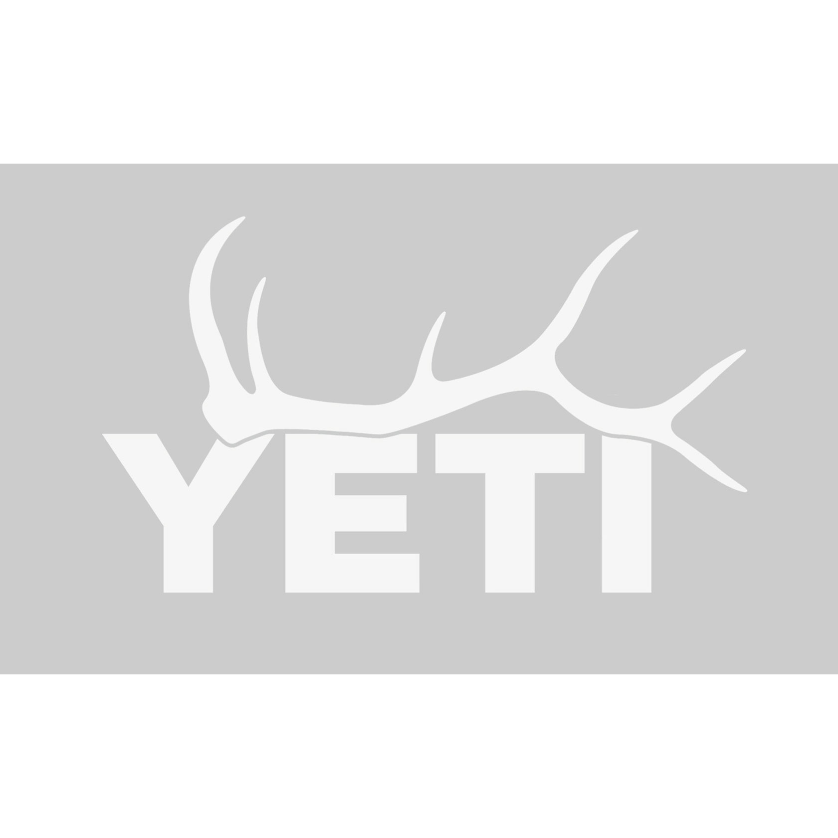 white of Yeti Coolers Elk Antler Window Decal