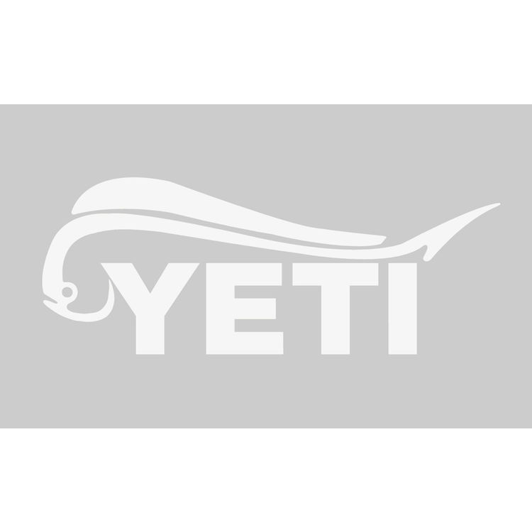 white of Yeti Coolers Mahi Mahi Window Decal