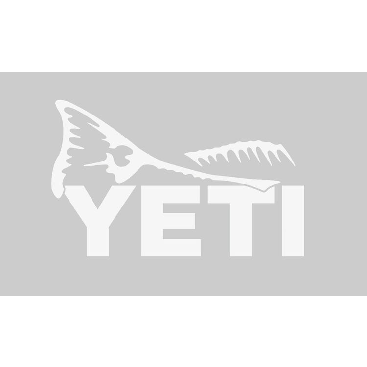 white of Yeti Coolers Redfish Tail Window Decal