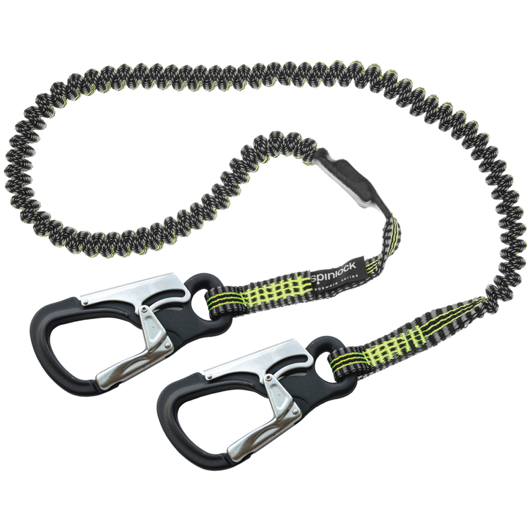 Performance Safety Tether - 2 Custom Clips, 2 Meter Stretch Safety Line