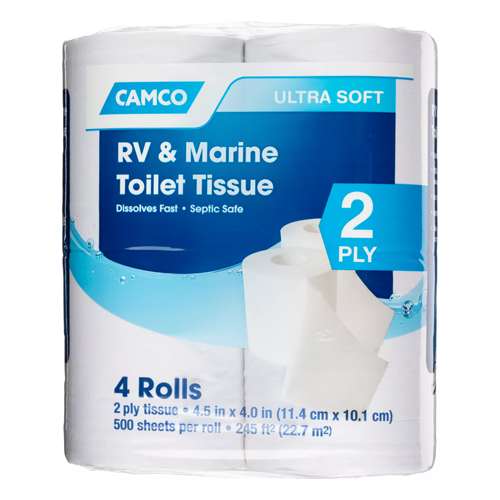 40274 of Camco Biodegradable 2-Ply Toilet Tissue - 4 Rolls Per Package