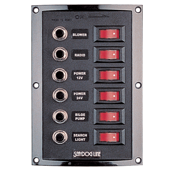 Vertical 6-Gang DC Breaker Panel