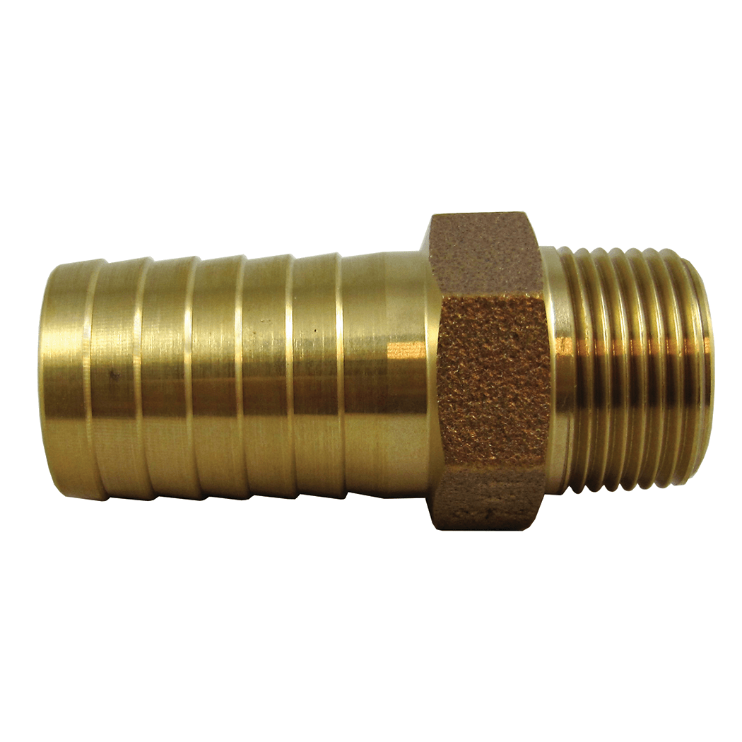 Cast Red Brass Pipe to Hose Adapters Straight Marine Hardware