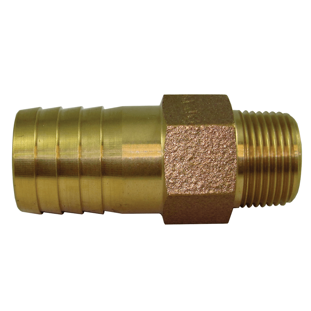Cast Red Brass Pipe to Hose Adapters Straight Marine Hardware Fisheries Supply