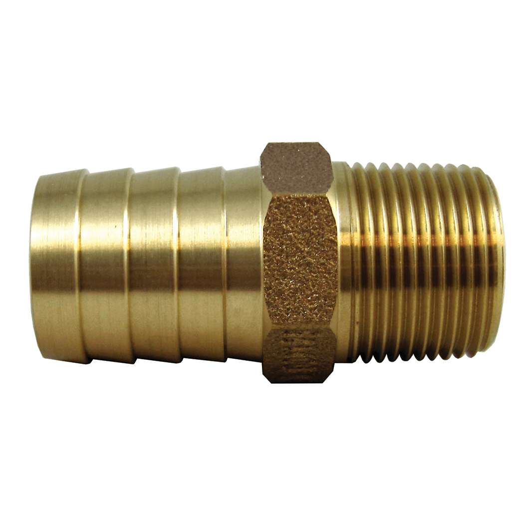 Cast Red Brass Pipe to Hose Adapters Straight Marine Hardware