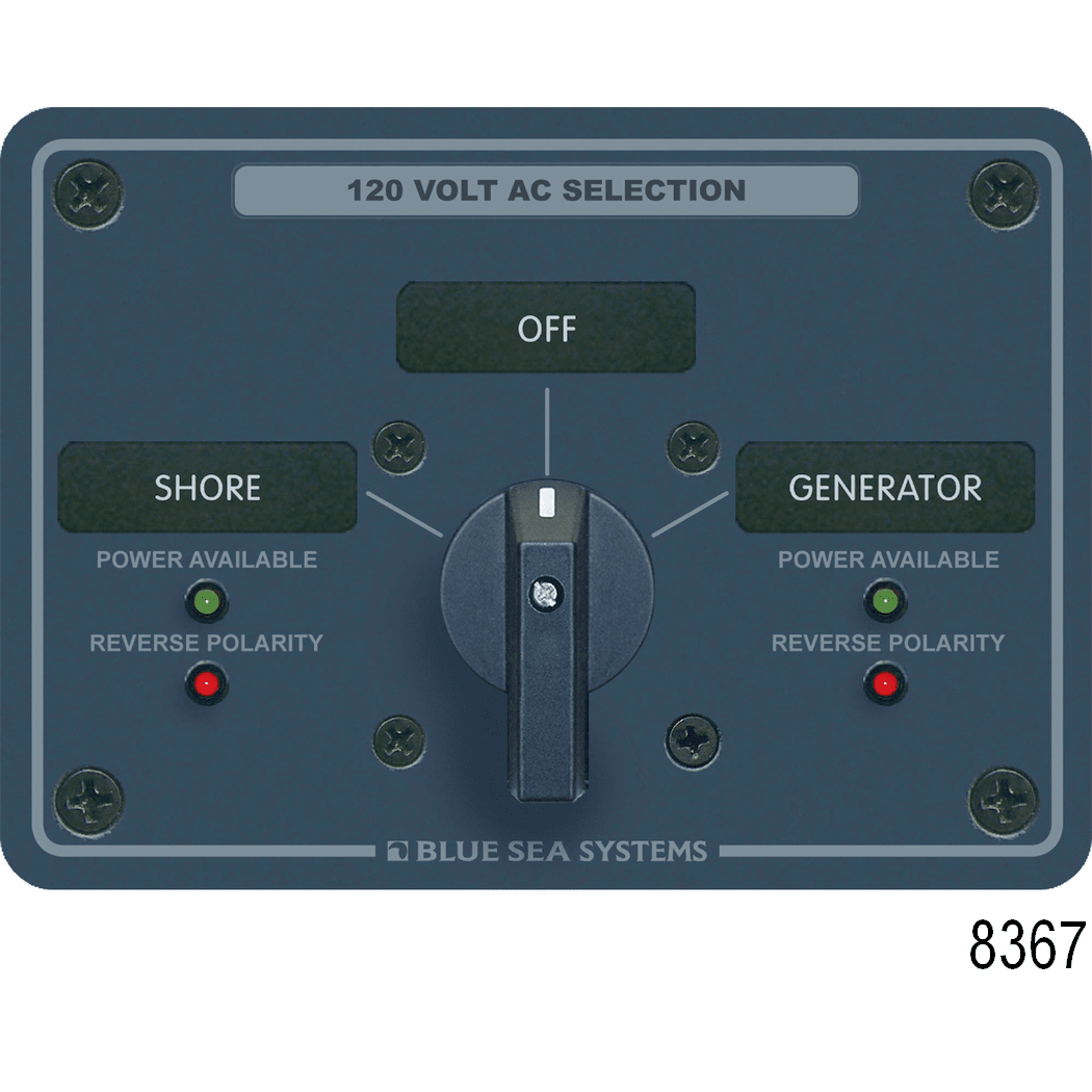 No. 9009 120V AC 2Source Selector Rotary Switch & Panels 30A Blue