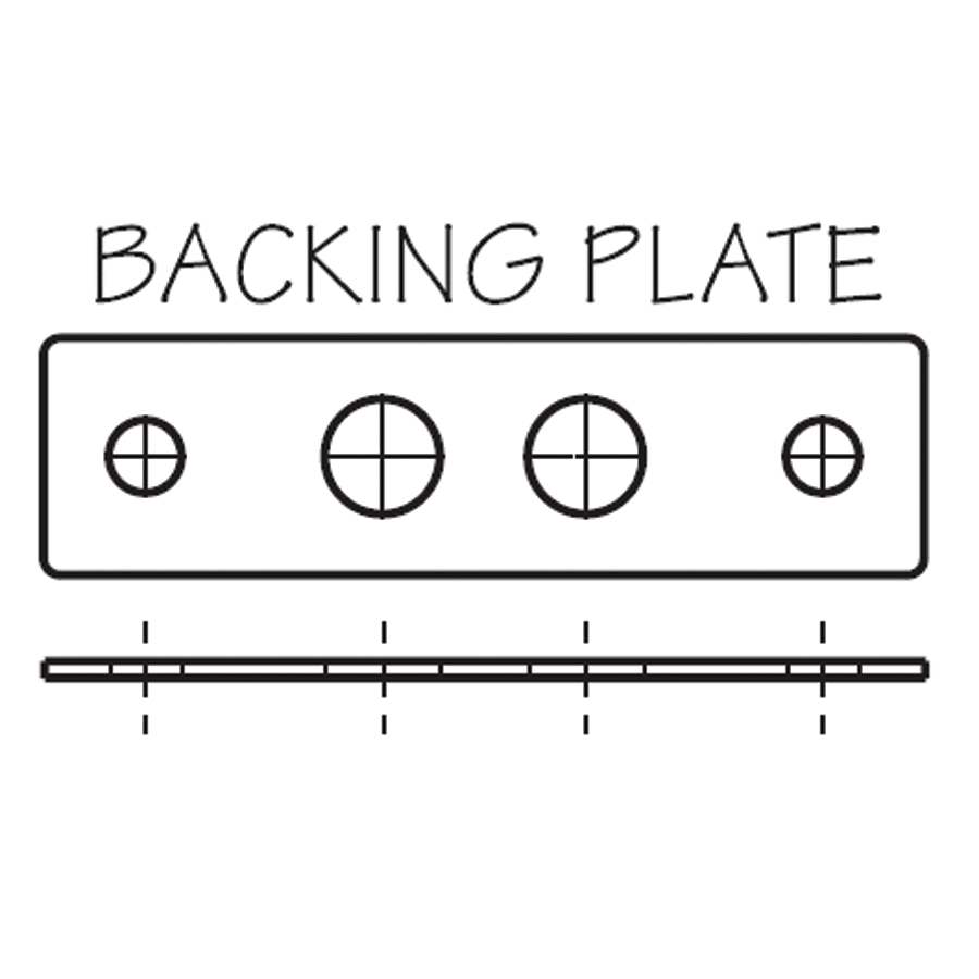 BAcking Plate for S-Style Pull-Up Cleat - Stud Mount
