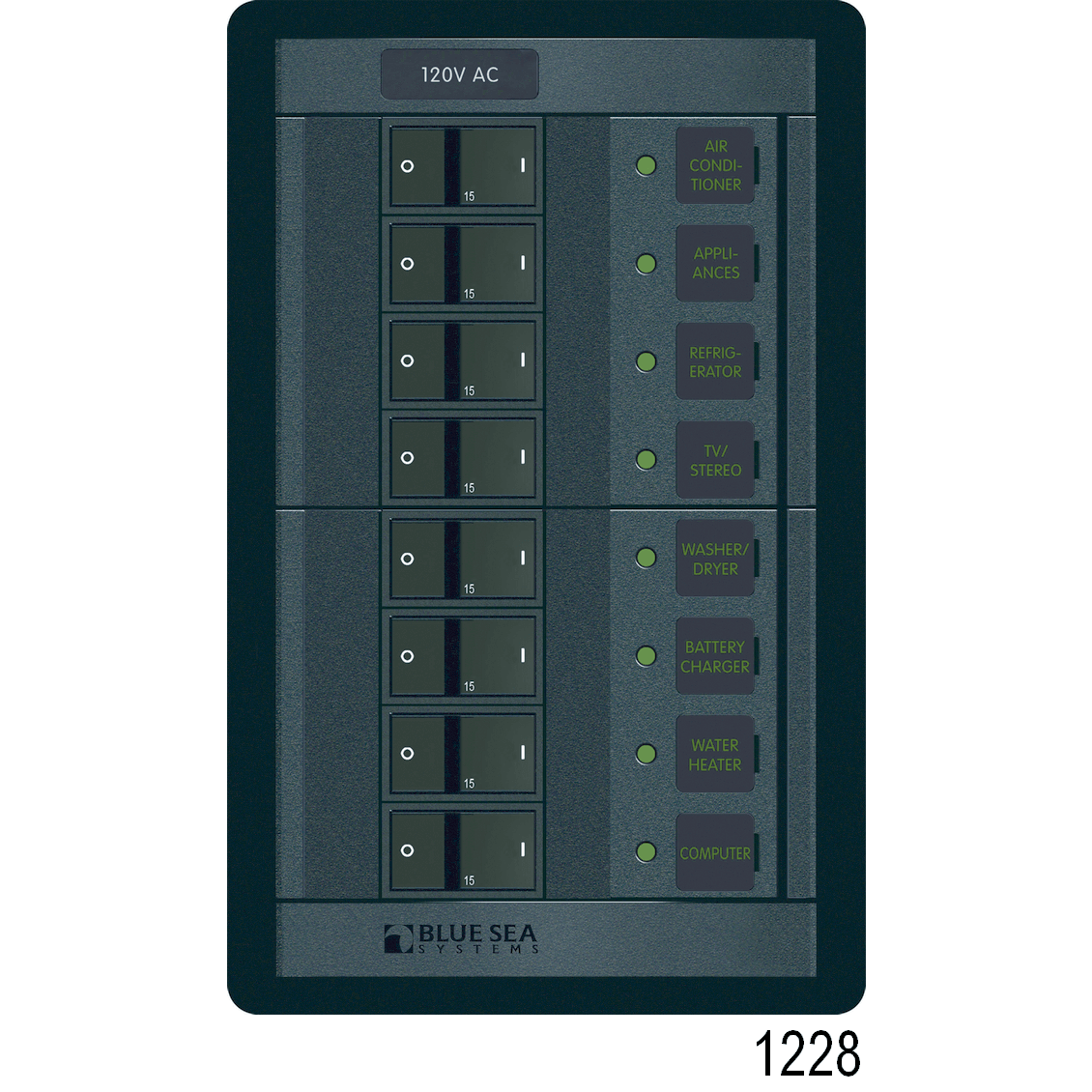 Blue Sea Systems Pannello Bianco Per Interruttori AC Toggle/1 – Ricambio Compatibile