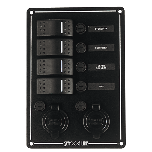 Aluminum Rocker Switch w/Fuse Panel