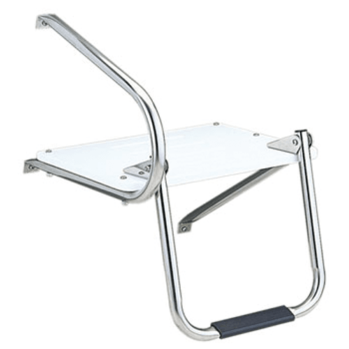 Outboard Swim Platform with Fold Down Ladder Step