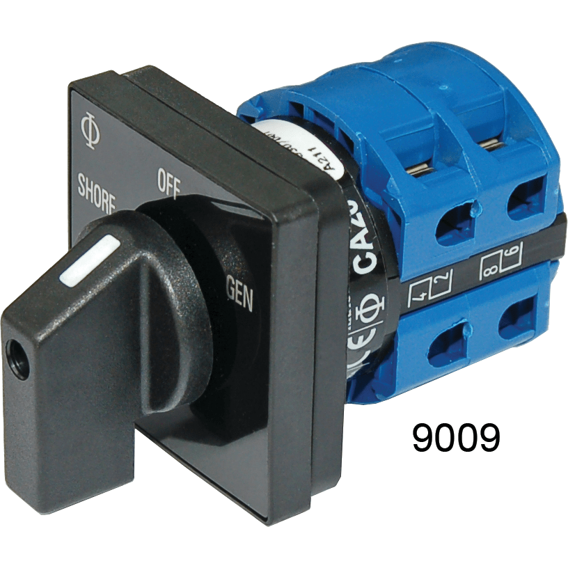 No. 9009 120V AC 2-Source Selector Rotary Switch & Panels - 30A - Blue ...