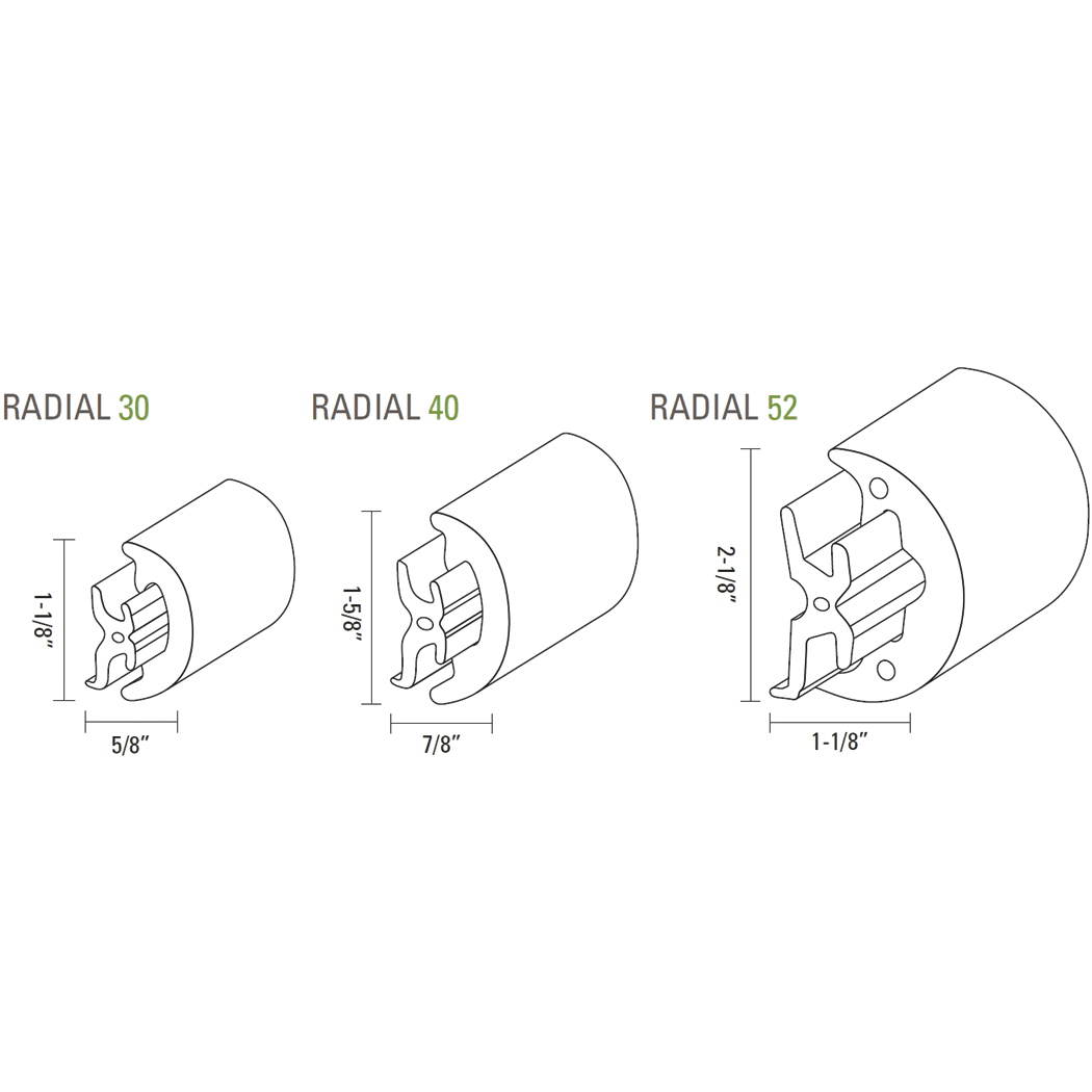 Radial Rub Rail Kits - White 6
