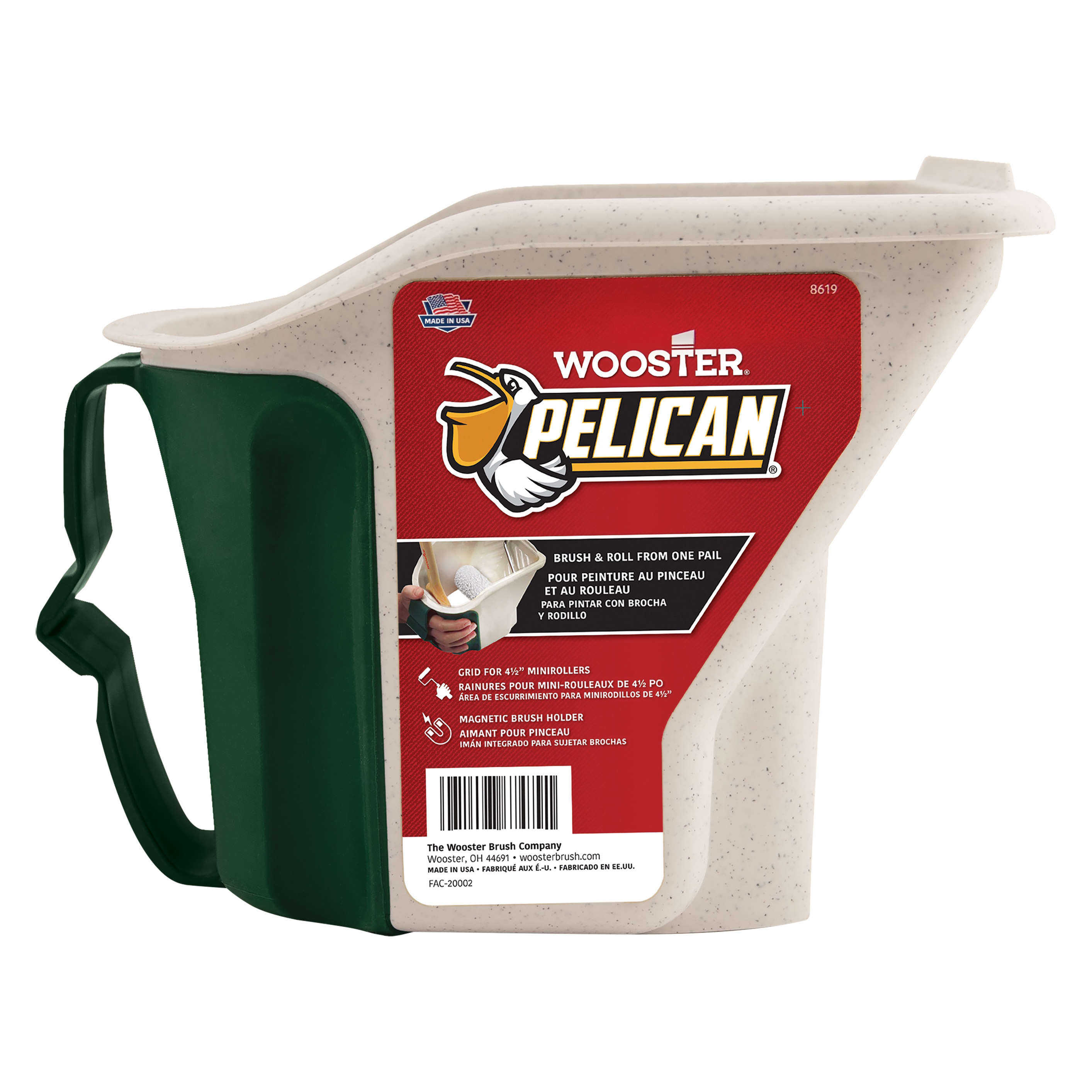 8619 of Wooster 1 Qt Pelican Hand-Held Paint Pail