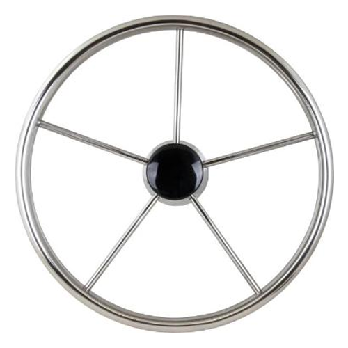 230212 of Sea-Dog Line Five Spoke Stainless Steel Dished Steering Wheel with Plastic Cap