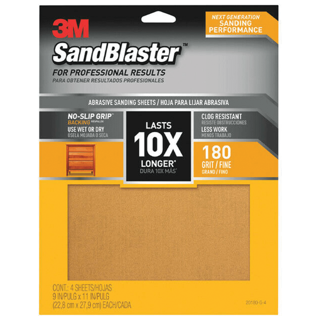 SandBlaster Sandpaper w/ No Slip Grip Backing