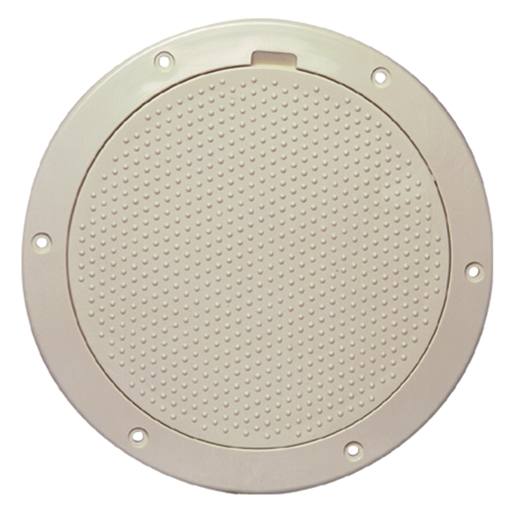 6IN BEIGE PRY OUT DECK PLATE