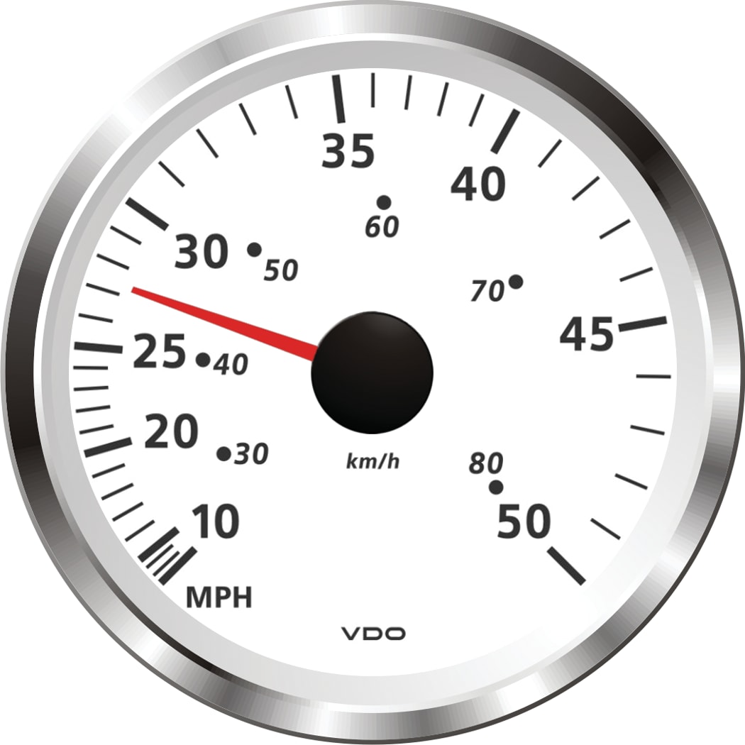 3-3/8" Viewline Pitot Speedometers - 50 or 80 MPH 4