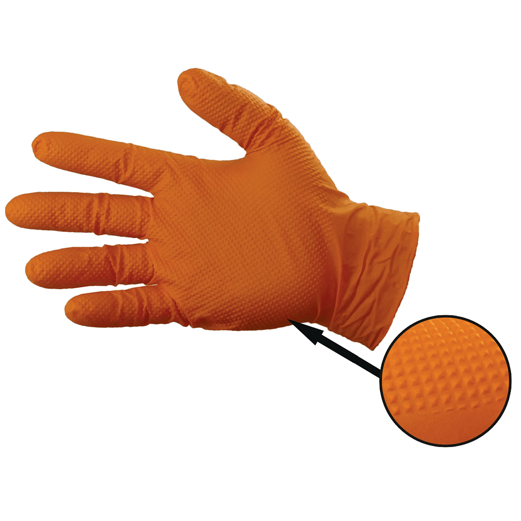 Gloveworks HD Orange Powder-Free Nitrile Gloves - 8 Mil