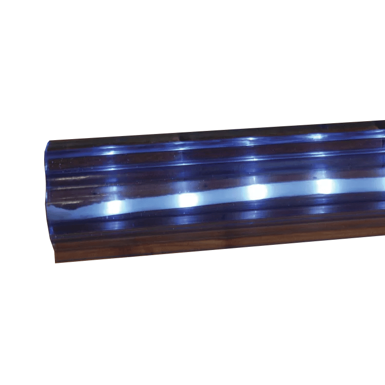 Standard ClearVue P-Shape Vinyl Dock Edging w/LED Solar Light Strip