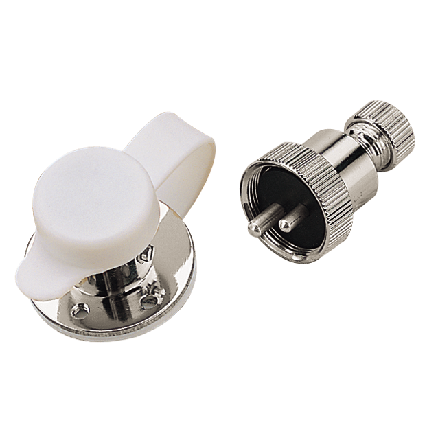 CHROME BRASS CONNECTOR-3 AMP,2 PIN