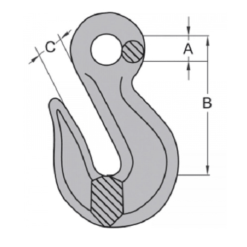 Diagram of Acco G43 Eye Grab Hook