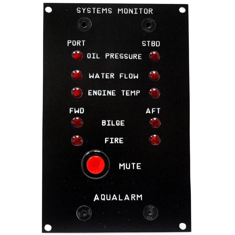 Aqualarm Automatic Systems Monitor with 5 Detectors & Alarm Bell - Twin Engines