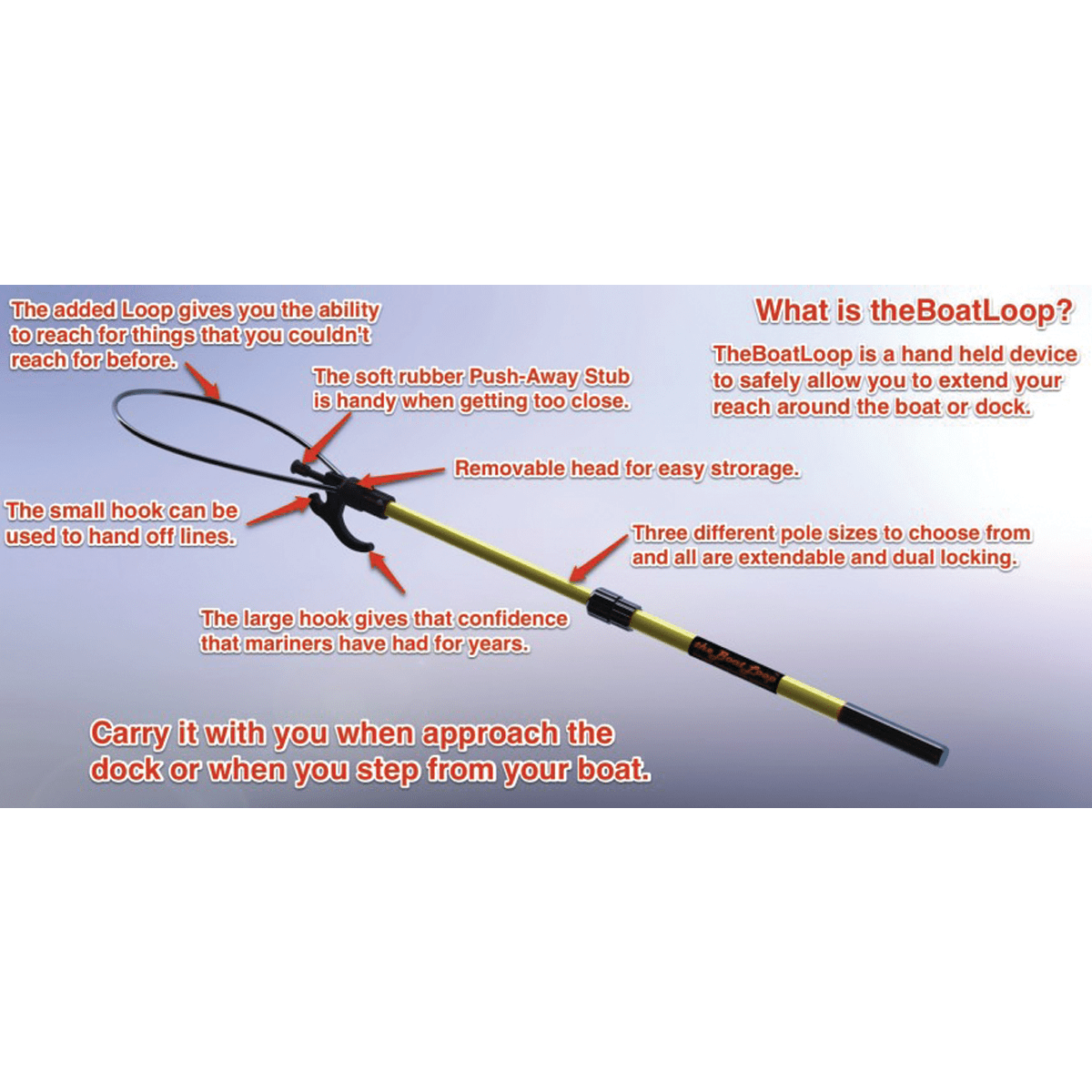 Extendable Boat Loop Docking Pole