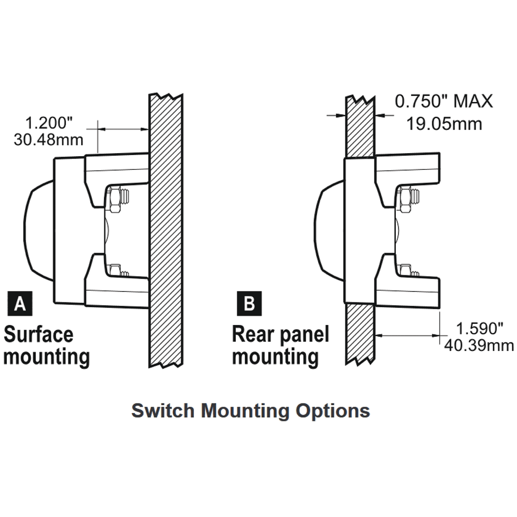 thumbnail image 2 of Seas On-Off Combine Blue Sea 9001e E-Series Red Selector 4 Position Battery Switch Panel Wiring Diagram 2 of 9