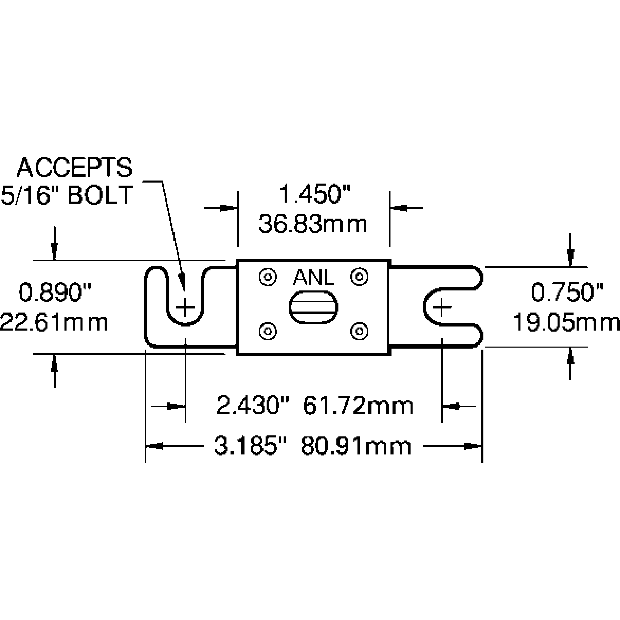 ANL Fuses Blue Sea Systems Fisheries Supply