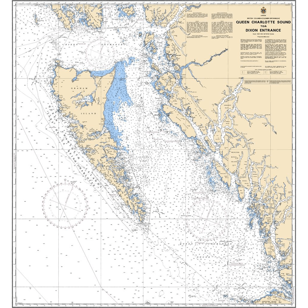 3002 of Canadian Charts Queen Charlotte Sound to Dixon Entrance
