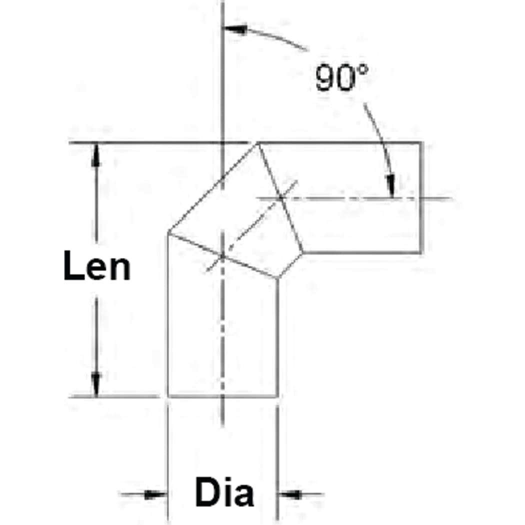 Exhaust Tubing - 90 Deg Elbows