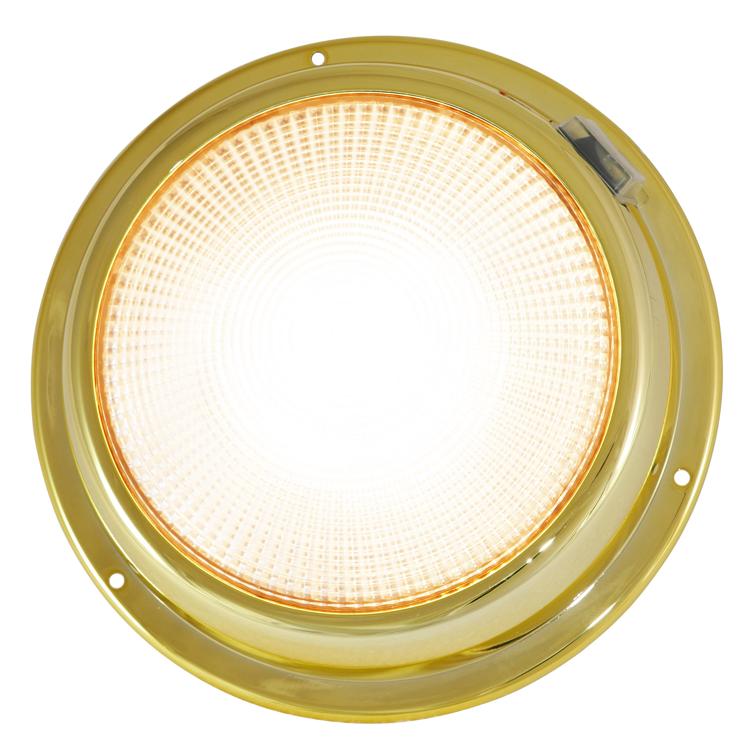 Dr LED 6-3/4" Brass Mars LED General Purpose Dome Light - White/Red