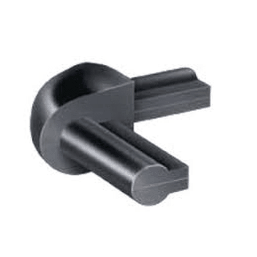 Insert Corner Angled View of Johnson-Duramax 90 Degree Molded Insert Corner / End Cap for 100 Series Commercial Bumpers