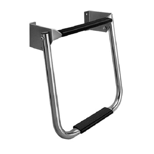 Compact Stainless Steel Transom Ladder, 2 Steps