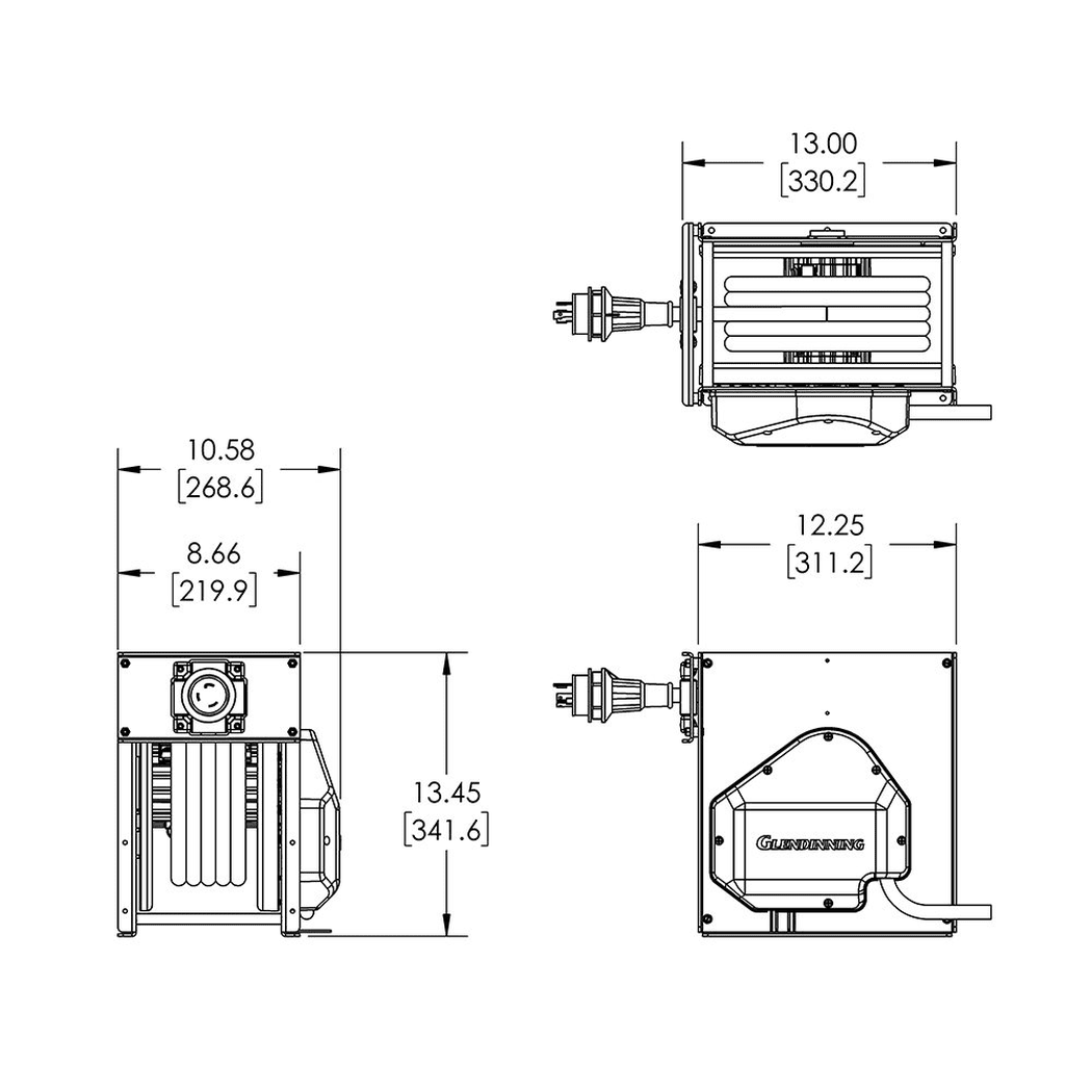 Cablemaster CRMA30 Powered Cord Reel for 30A Shore Power Cords