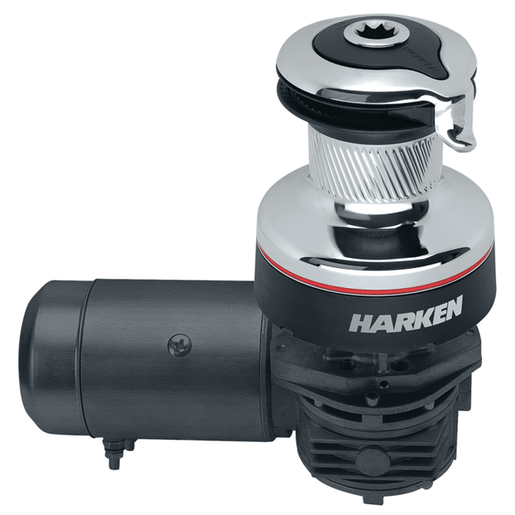 Harken Radial Electric Two-Speed Self-Tailing Winch - Chromed, Horizontal Motor