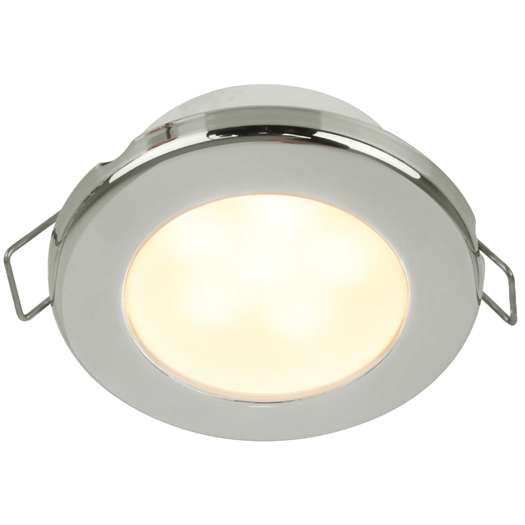 Hella 3" EuroLED 75 Recessed Mount LED Down Light - Warm White, Stainless Steel Bezel