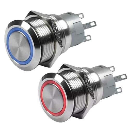 combo of Hella Stainless Steel LED On/Off Switches
