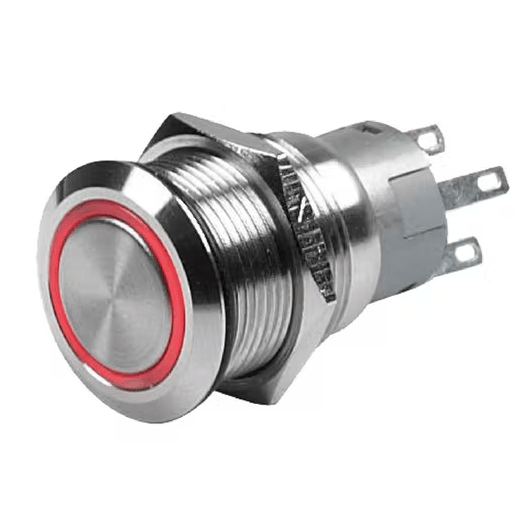 958455001 of Hella Stainless Steel Push-Button On-Off Switch - LED Indicator