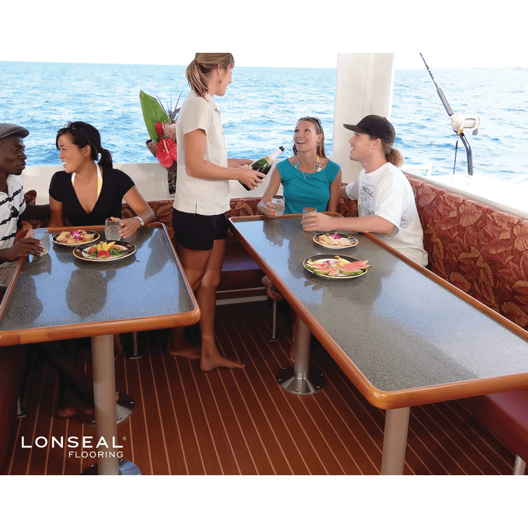 Lonseal Lonseal Wood Marine Vinyl Flooring - Teak/Holly | Fisheries Supply