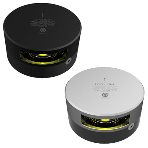 combo of Lopolight 2 NM Yellow Towing LED Nav Light - All Vessels Less Than 50m, Horz Mnt