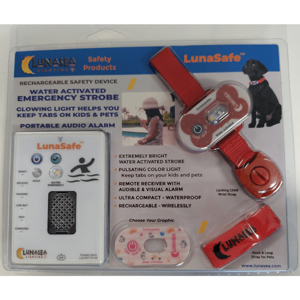 Lunasea Child/Pet Safety Water Activated Strobe Light w/RF