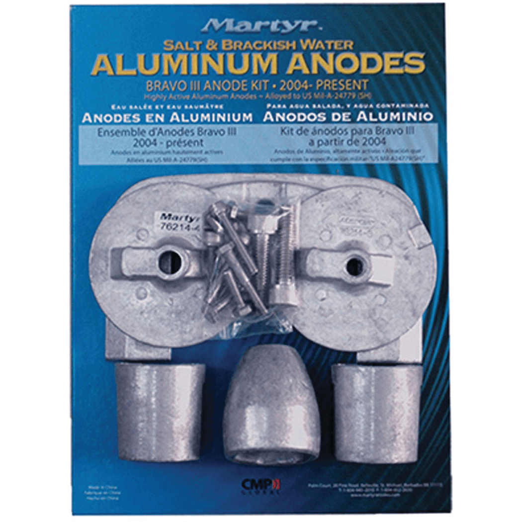 Mercury Bravo 2 & 3 Anode Kit - Aluminum