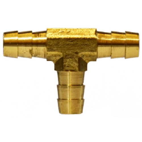 Brass All Barbed Hose Tee